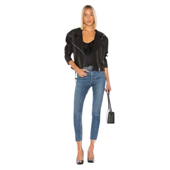 GRLFRND Karolina High Waisted Skinny Leg in Medium Wash Size 27 - Picture 1 of 7